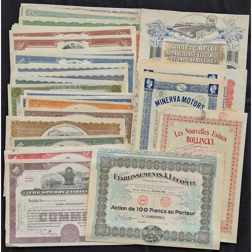 1 - A miscellaneous group of certificates (51), with some duplication, from the U.S.A., Belgium, Colonia... 