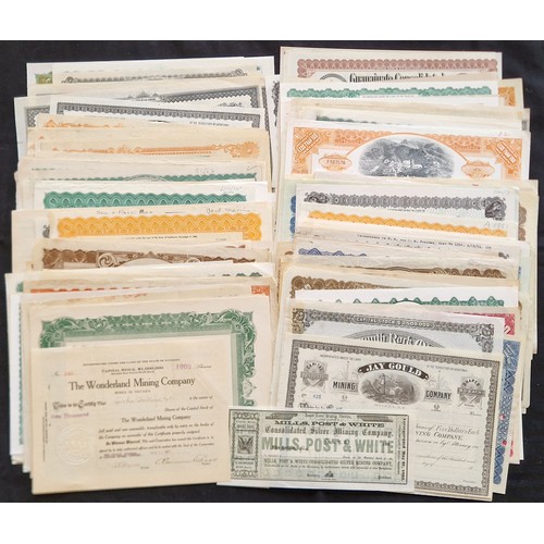 3 - A group of American mining certificates (approx 150), with some duplication, some modern, some uniss... 