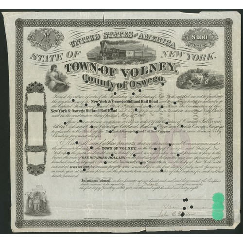 680 - U.S.A.: Pair of Railroad certificates comprising Toledo, St.Louis and Western Railroad Company, Prio... 