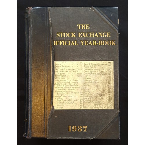 785 - The Stock Exchange Official Year-Book, 1937, ccxxxii + advertisements + 3646pp, essential reference ... 