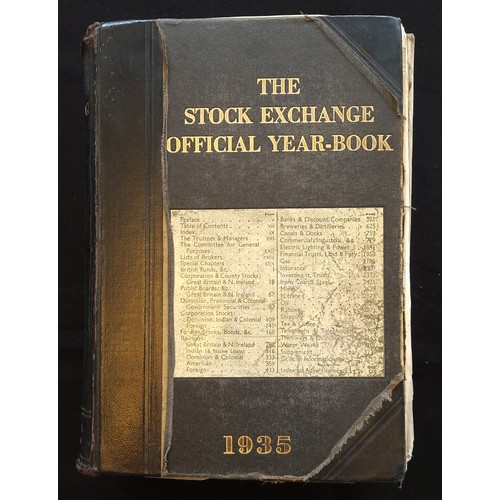 783 - The Stock Exchange Official Year-Book, 1935, cciv + advertisements + 3341pp, essential reference for... 