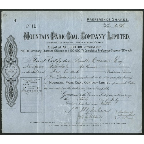 600 - Canada: Southern Ontario Land Company Limited, £1 shares, 19[13], #57, attractive piece, print... 