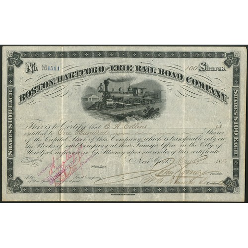 694 - U.S.A.: A small group of Boston Railroads, comprising Boston, Hartford and Erie Rail Road, 18[81], #... 