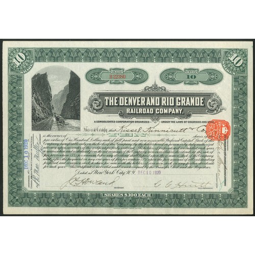 732 - ** U.S.A.: Louisville and Southern Indiana Traction Co., Preferred stock, 190[9], #920, signed by Sa... 