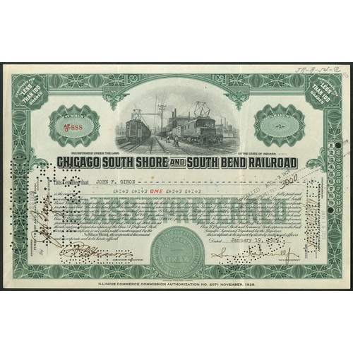 732 - ** U.S.A.: Louisville and Southern Indiana Traction Co., Preferred stock, 190[9], #920, signed by Sa... 