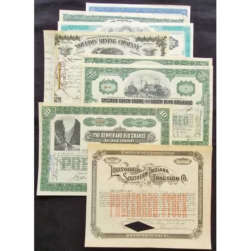 732 - ** U.S.A.: Louisville and Southern Indiana Traction Co., Preferred stock, 190[9], #920, signed by Sa... 