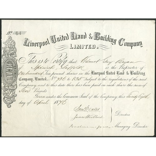 480 - Great Britain: A pair of rare Liverpool land companies: Liverpool United Land & Building Co. Ltd... 