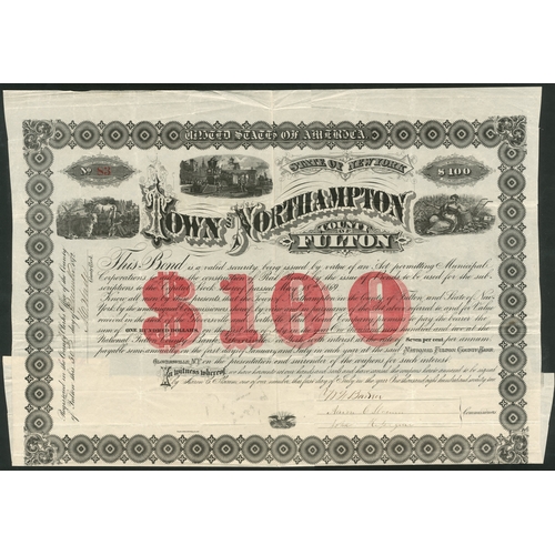 720 - U.S.A.: Gloversville and Northville Rail Road Company, New York, 7% bond of the Town of Northampton ... 