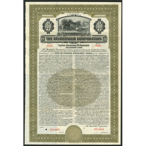 757 - U.S.A.: Studebaker Corporation, Delaware, 10-Year Convertible 6% Debenture, 1935, a specimen bond fo... 