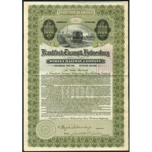 520 - U.S.A.: Frankford, Tacony & Holmesburg Street Railway Company, First Mortgage 30-Year 5% Gold Bo... 