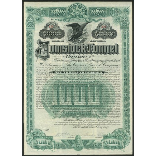 603 - U.S.A.: Comstock Tunnel Company, 4% 30-Year First Mortgage Income bond, $1000, 1889, #131, signed by... 