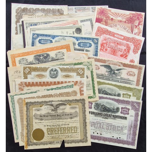 7 - A miscellaneous group of certificates, mostly U.S.A., but includes Chile, Panulcillo Copper Company ... 