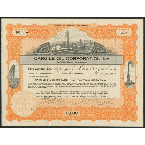 640 - U.S.A.: A Collection of 12 mainly Eastern oil certificates, comprising Milliken Company, 19[17]; App... 