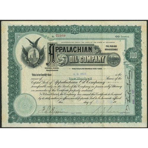 640 - U.S.A.: A Collection of 12 mainly Eastern oil certificates, comprising Milliken Company, 19[17]; App... 