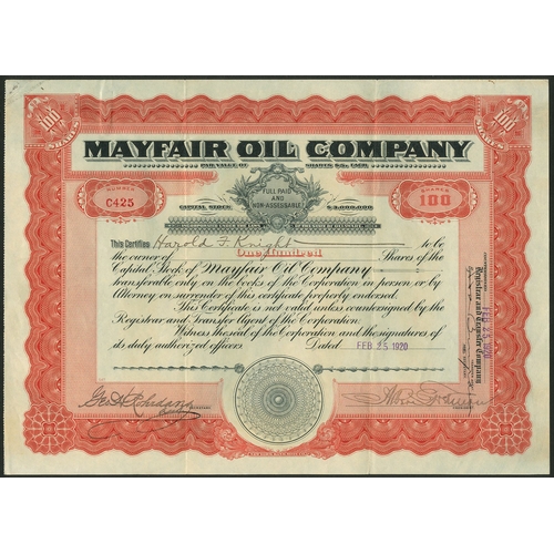 640 - U.S.A.: A Collection of 12 mainly Eastern oil certificates, comprising Milliken Company, 19[17]; App... 