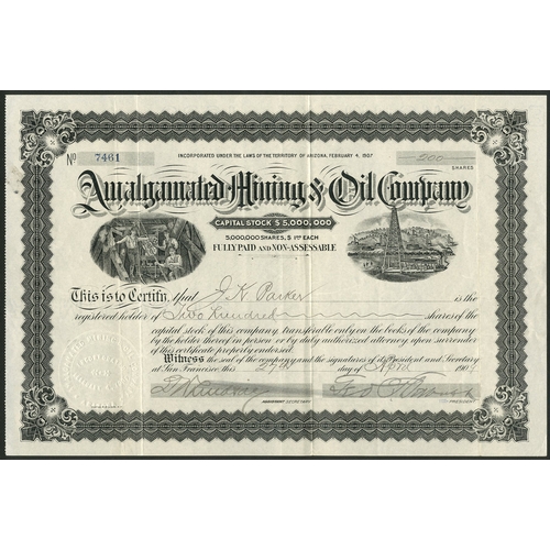 641 - U.S.A.: Western & Mid-Western Oils: A selection of 13 different certificates, comprising Interna... 