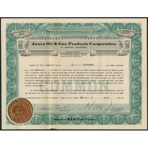 641 - U.S.A.: Western & Mid-Western Oils: A selection of 13 different certificates, comprising Interna... 