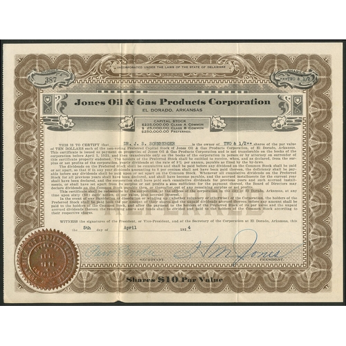 641 - U.S.A.: Western & Mid-Western Oils: A selection of 13 different certificates, comprising Interna... 