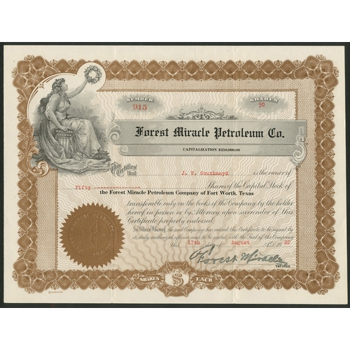 641 - U.S.A.: Western & Mid-Western Oils: A selection of 13 different certificates, comprising Interna... 