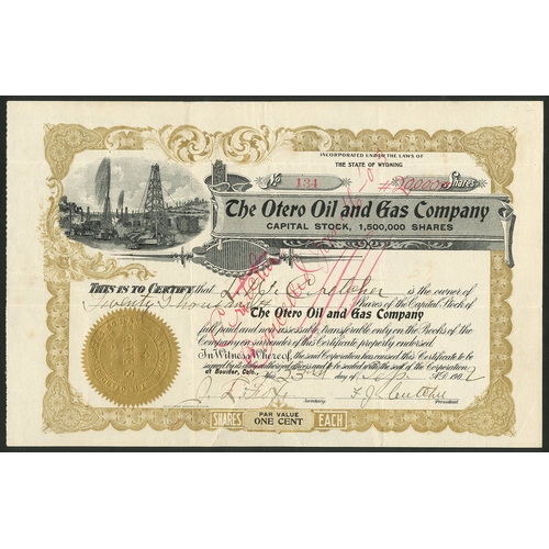 641 - U.S.A.: Western & Mid-Western Oils: A selection of 13 different certificates, comprising Interna... 