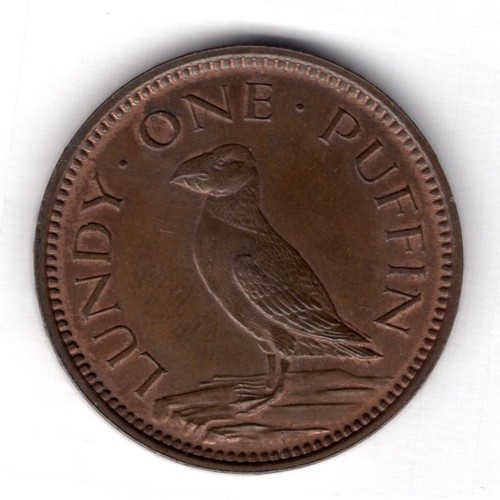 140 - Lundy island, Martin Coles Harman, one puffin, 1929, GEF with some lustre