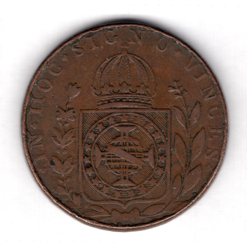 159 - Brazil, 80 reis, 1827, Fine