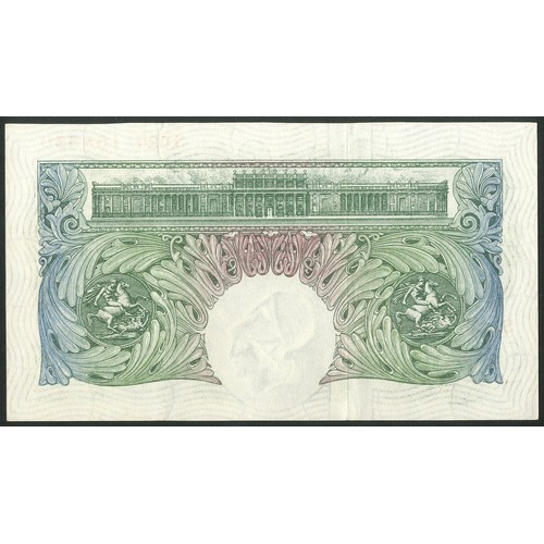 35 - Bank of England, L. K. O'Brien, 1 pound, (1955), replacement, #S02T 168550 (EPM B274). 2 folds, AEF.... 