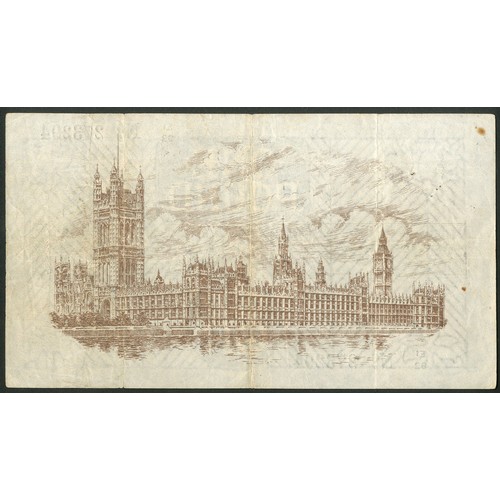 7 - Treasury, N.F. Warren-Fisher, Second issue, 1 pound, (1923), #E1/92 273294 (EPM T31). Rust mark top ... 