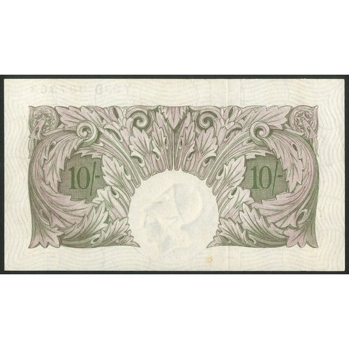 18 - Bank of England, K. O. Peppiatt, 10 shillings, Emergency issue, (1940), #Y93D 897963 (EPM B251). GEF... 