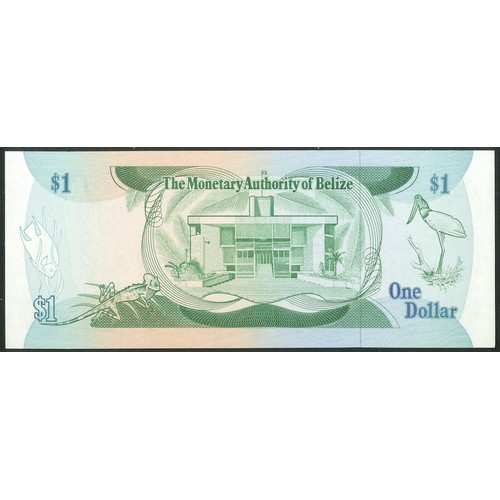 80 - Belize, Monetary Authority, One dollar, 1-6-1980, #A/2 263350, (WPM 38), a couple of tiny dents, AU-... 