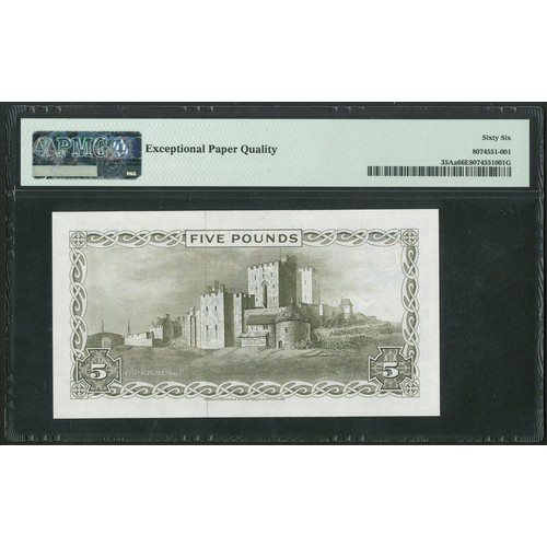 70 - Isle of Man, Government, £5, ND (1979), Dawson signature, #D378287 (Pick35Aa; BNYN IM43b). PMG 66 EP... 