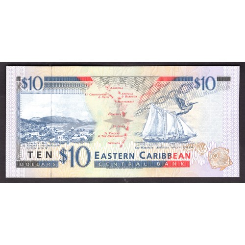 96 - Eastern Carribean, Central Bank, $10, (1994), #B760178D, thin thread, UNC.(P 32b)... 