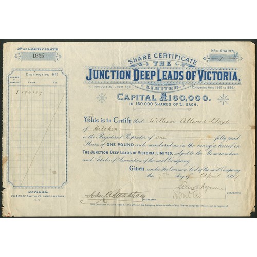 2 - Australia: A small group comprising Junction Deep Leads of Victoria Limited, 189[9], #1825; Cumberla... 