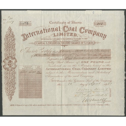 2 - A small group of Australian and Canadian certificates including Southern Ontario Land Company Limite... 