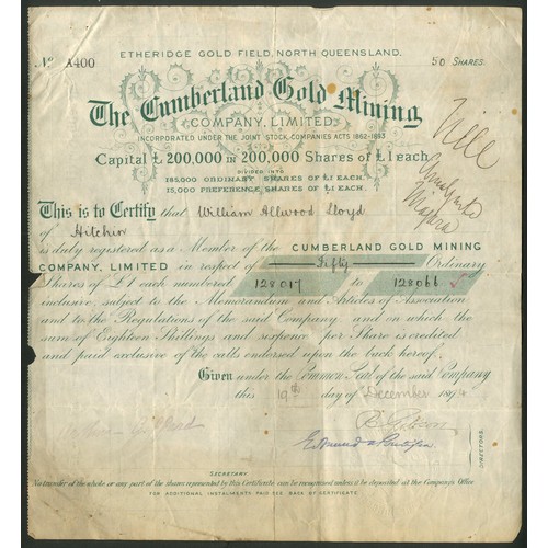 3 - Australia: A small group comprising Junction Deep Leads of Victoria Limited, 189[9], #1825; Cumberla... 