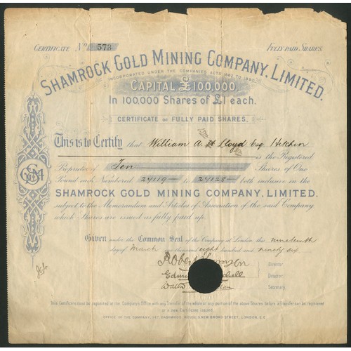 3 - Australia: A small group comprising Junction Deep Leads of Victoria Limited, 189[9], #1825; Cumberla... 