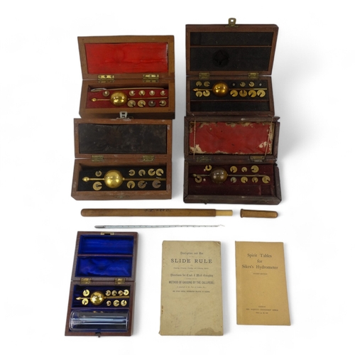 10 - An early 20th century hydrometer - in a mahogany box marked 'Kemp Town Brewery', containing float, w... 