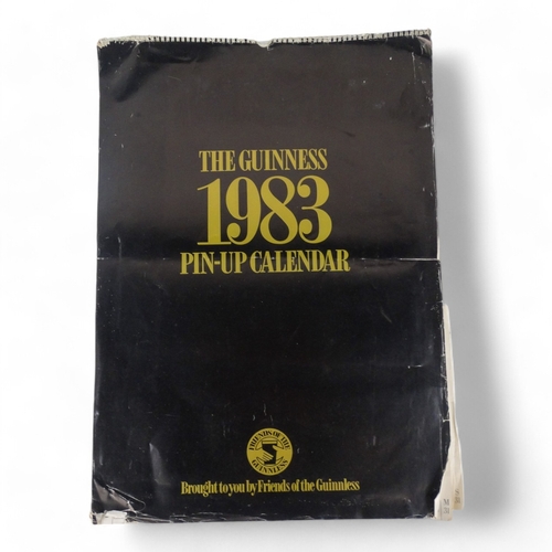 117 - Four Guinness calendars - 1981-84, together with a Guinness menu board.