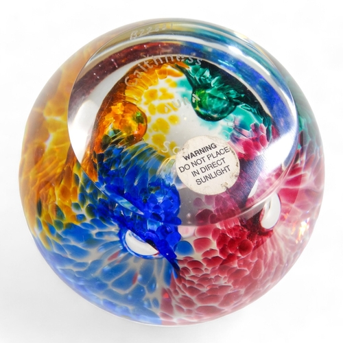 160 - A Caithness glass paperweight - Aura, etched and numbered to base, together with six other Caithness... 