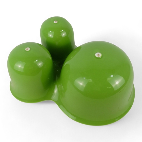 200 - Ole JENSEN for Muuto three division bowl - lime green ceramic, 13cm high, with original packing and ... 