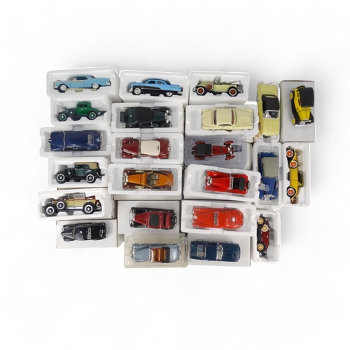 47 - Twenty three die cast collector's cars - mostly American models, boxed with certificates, together w... 