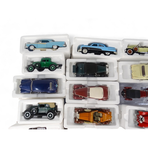 47 - Twenty three die cast collector's cars - mostly American models, boxed with certificates, together w... 