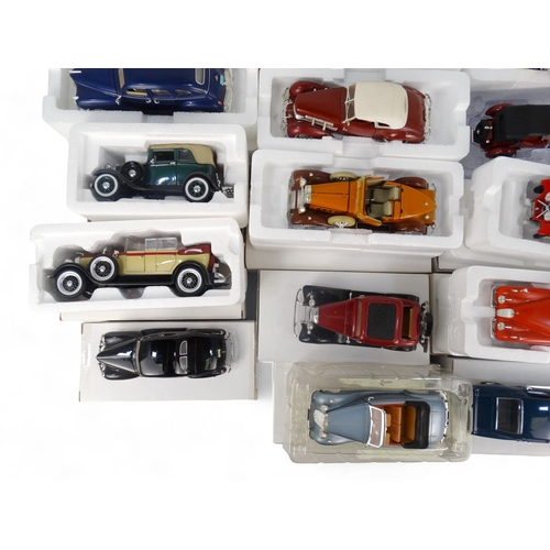 47 - Twenty three die cast collector's cars - mostly American models, boxed with certificates, together w... 