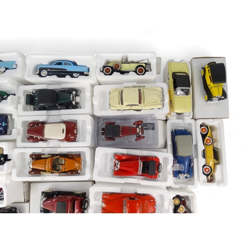 47 - Twenty three die cast collector's cars - mostly American models, boxed with certificates, together w... 