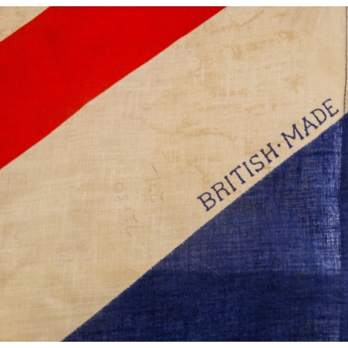 64 - A mid 20th century Union flag - printed on cotton, circa 1945.