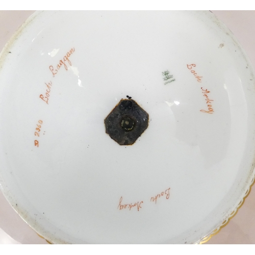 267 - A 19th century Copeland tazza - decorated with views of locks Arkeg (sic) and Laggan, within a pale ... 