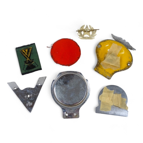 37 - Four 20th century car badges - including National Trust, AA and Veteran Motorists, together with oth... 