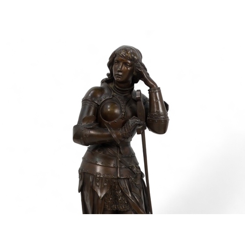 38 - Henri Honore PLE (1853-1922) Jeanne D' Arc Bronze  Height 68cm