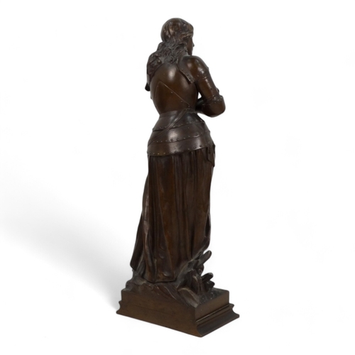 38 - Henri Honore PLE (1853-1922) Jeanne D' Arc Bronze  Height 68cm