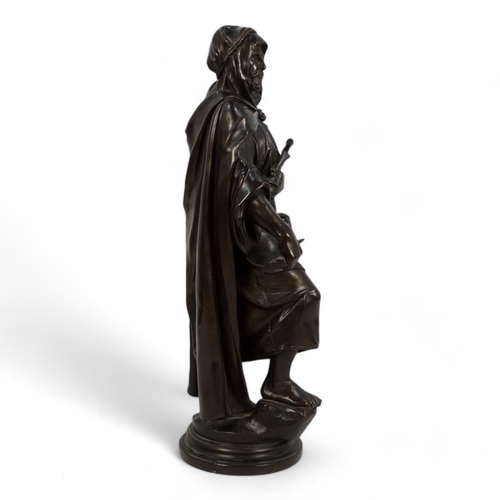 48 - After Jean Jules Samson (1823-1902) Arab Warrior Bronze  Incised 5813 to base Height 67cm